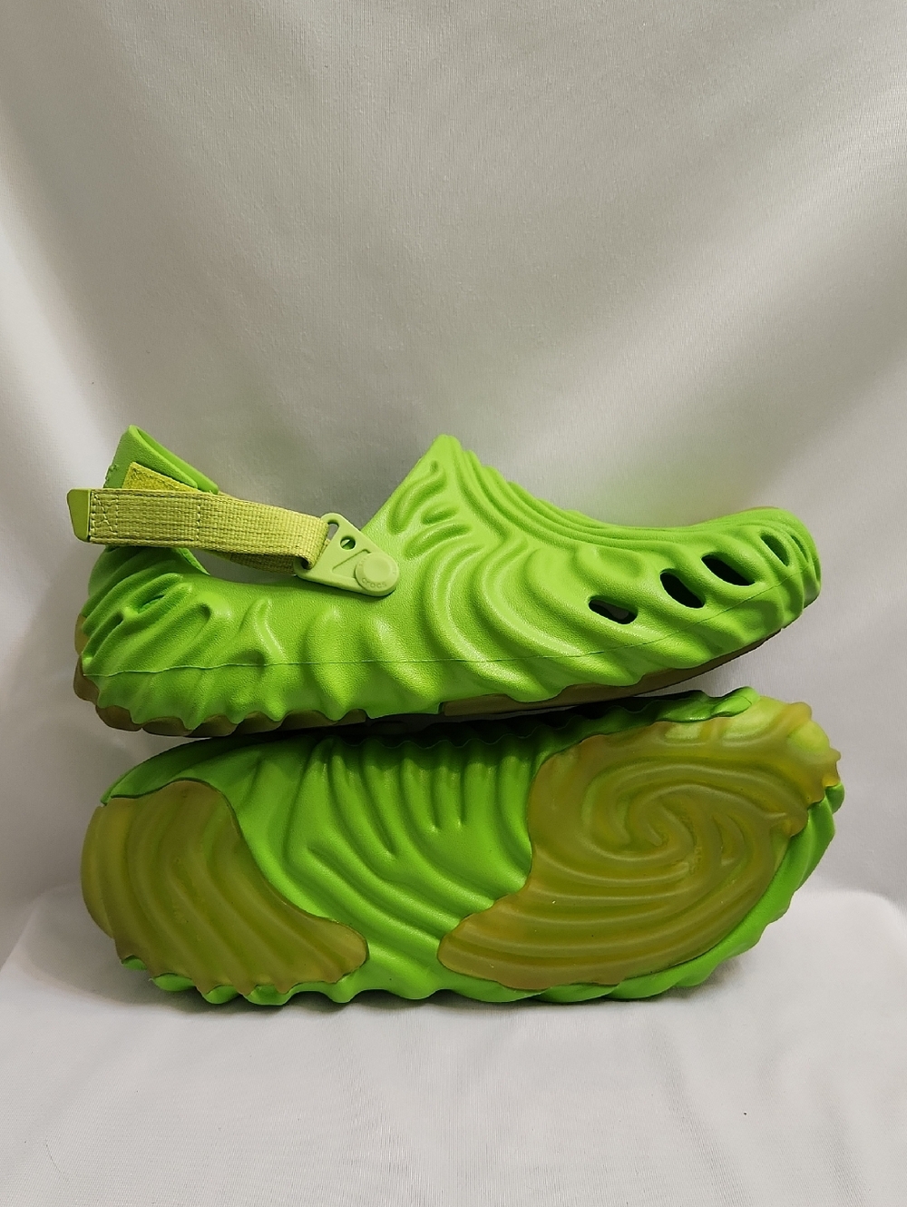 CROCS Pollex Clogs X Salehe Bembury Green Crocodile Shoes (M Size 12) - Picture 5 of 14